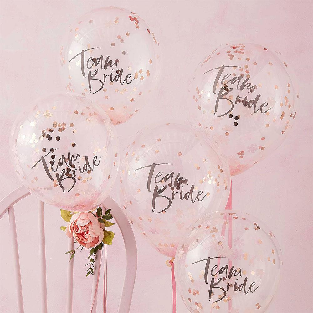 Floral Hen Party Confetti Balloons 5pk