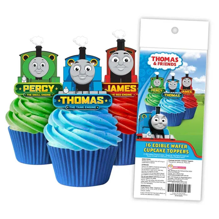 Thomas The Tank Engine Edible Wafer Cupcake Toppers 16pk