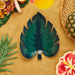 Tropical Leaf Shaped Plates 8pk