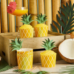 Tropical Pineapple Food Picks & Food Cups Set 10pk