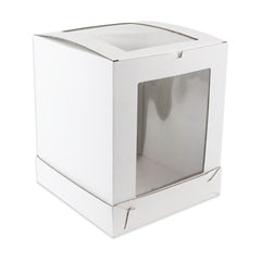 Tall Dual Window Cake Box 10x10x12in (25cm x 25cm x 30cm high)
