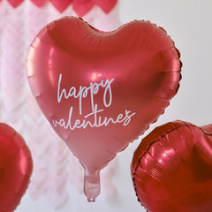 Customisable Heart Valentines Balloons 5pk