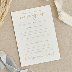 Gold Foiled Wedding Day Invitations