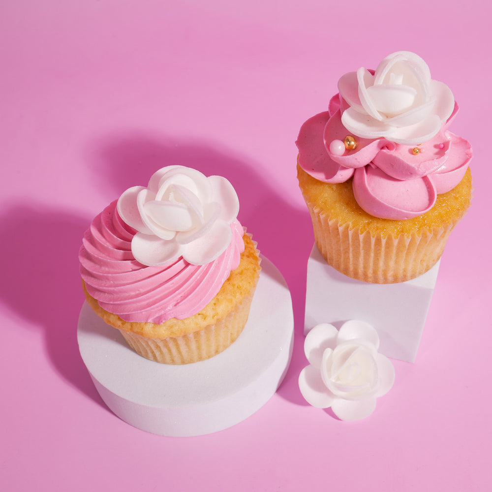 White Wafer Rosettes 6pk