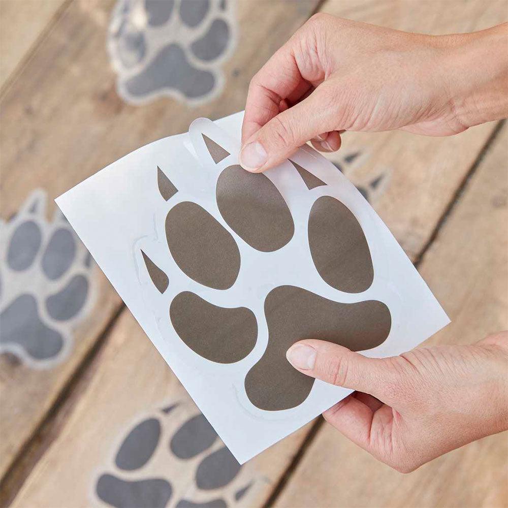 Animal Pawprint Floor Stickers 6pk