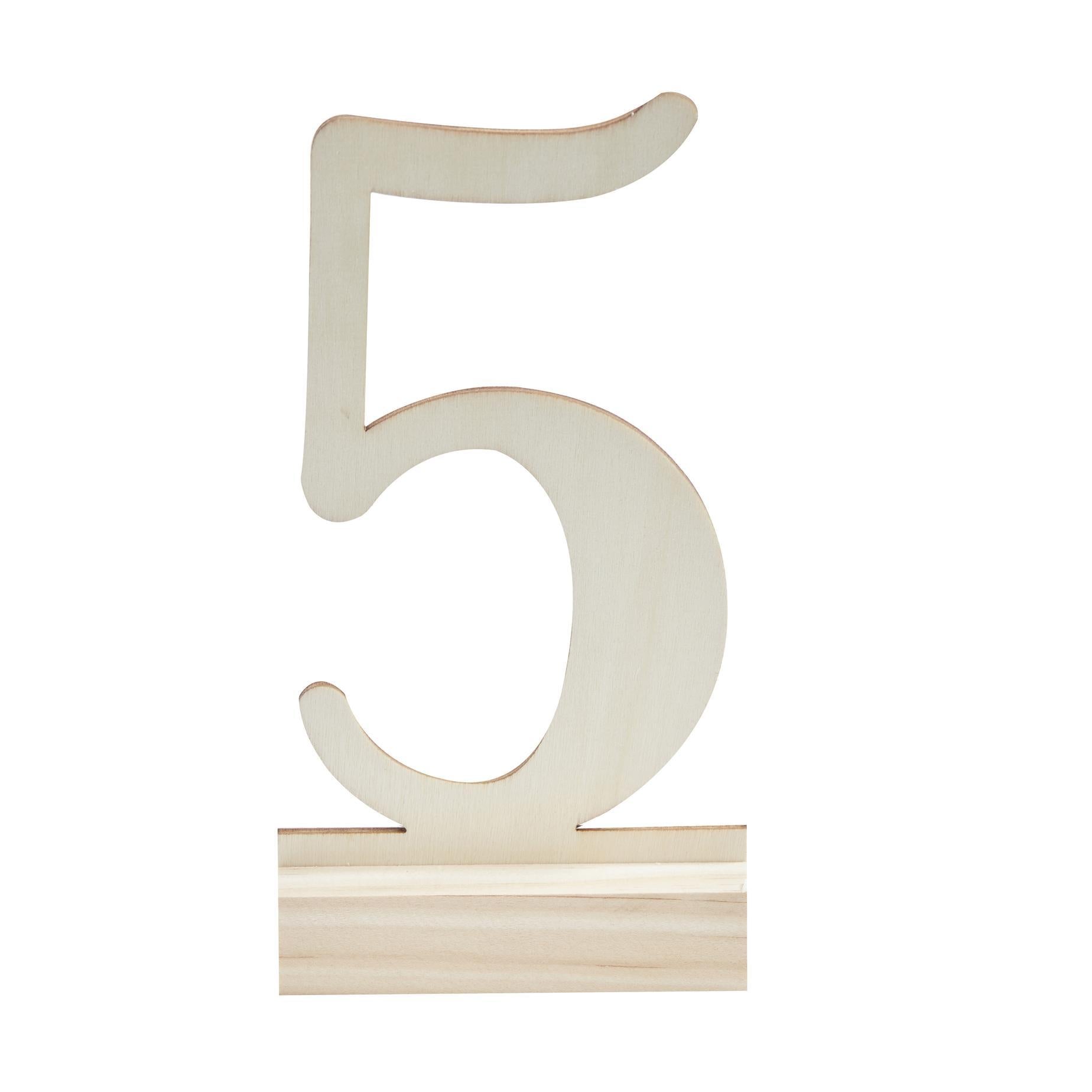 Wooden Wedding Table Numbers 12pk