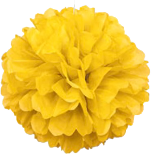 Yellow Pom Pom Puff Ball