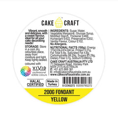 Cake Craft Fondant Yellow 200g