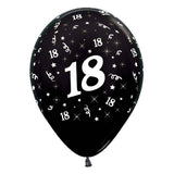 Black 18th Birthday Balloons
