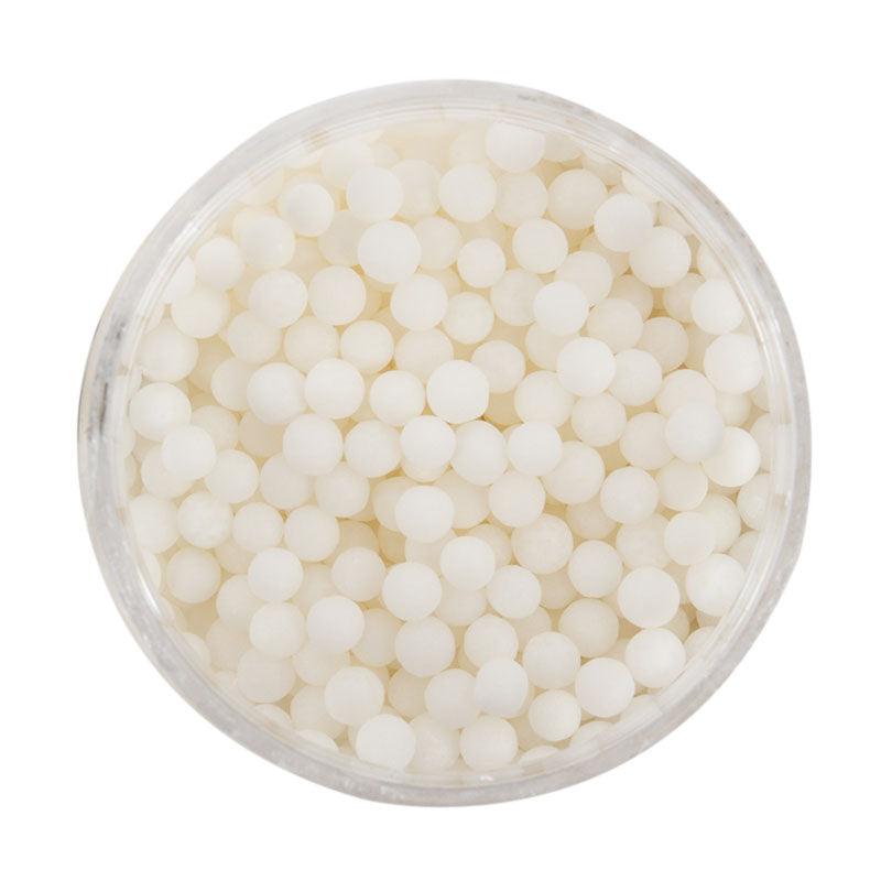 White Cachous Pearl Bead Sprinkles - The Party Room