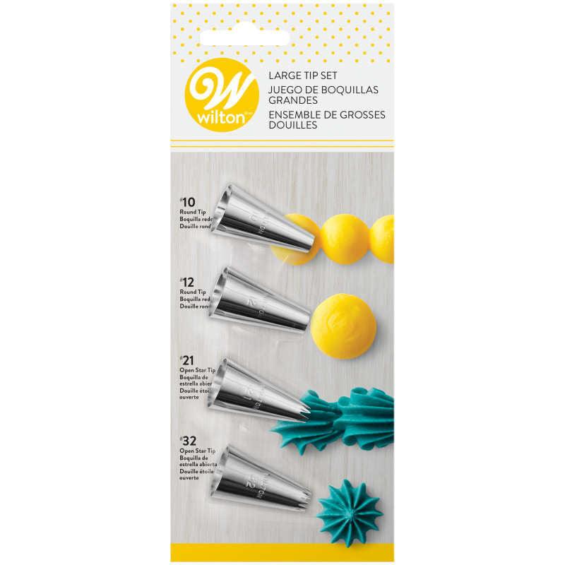 Wilton Large Icing Tip Set 4pk - The Party Room
