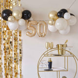 50th Birthday Milestone Balloon Bunting Decoration - The Party Room