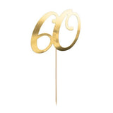 Gold 60th Cake Topper - The Party Room