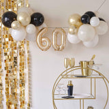 60th Birthday Milestone Balloon Bunting Decoration - The Party Room