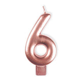 Rose Gold Candle - Number 6