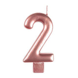 Rose Gold Candle - Number 2 - The Party Room