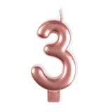 Rose Gold Candle - Number 3 - The Party Room