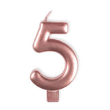 Rose Gold Candle - Number 5 - The Party Room