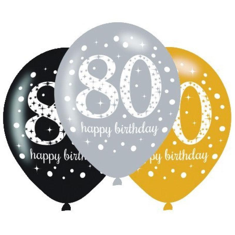 Sparkling 80th Birthday Balloons | Balloons NZ | The Party Room