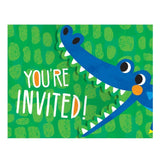 Alligator Party Invitations 8pk - The Party Room
