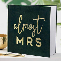 Green Velvet Almost Mrs Hen Party Book - The Party Room