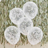 Hey Baby Shower Confetti Balloons 5pk - The Party Room