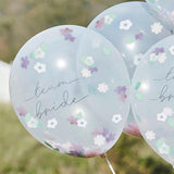 Boho Floral Confetti Hen Party Balloons 5pk - The Party Room