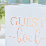 Rose Gold Foil Wedding Guest Book - The Party Room