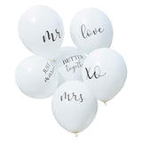Botanical White Wedding Balloons Bundle 6pk