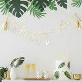Botanical Hen Party Gold Almost Mrs Banner - The Party Room