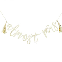 Botanical Hen Party Gold Almost Mrs Banner - The Party Room