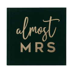 Green Velvet Almost Mrs Hen Party Book - The Party Room