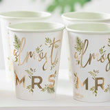 Botanical Hen Party Almost Mrs Cups 8pk