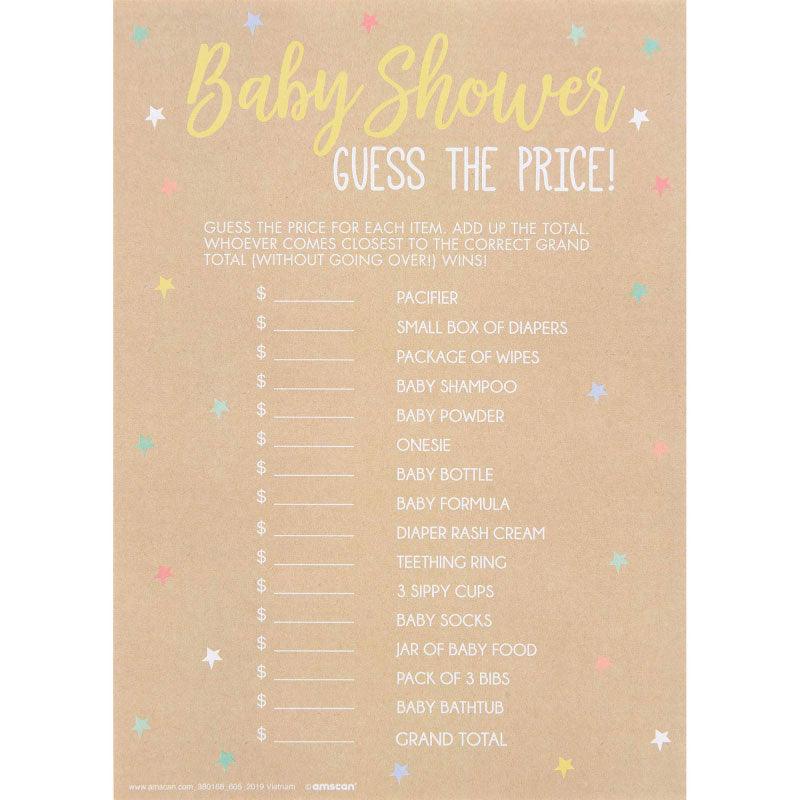 Baby Shower Guess the Price Game - The Party Room