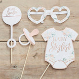 Floral Baby Shower Photo Booth Props 10pk - The Party Room