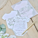 Botanical Baby Prediction Cards Baby Shower Game 10pk