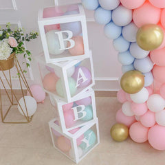 White Baby Balloon Boxes - The Party Room
