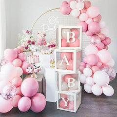 White Baby Balloon Boxes - The Party Room