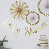 Oh Baby Gold Baby Shower Banner