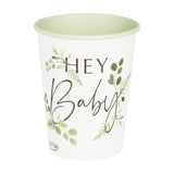 Botanical Hey Baby Shower Cups - The Party Room