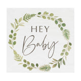 Botanical Hey Baby Shower Napkins - The Party Room