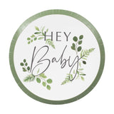 Botanical Hey Baby Plates - The Party Room