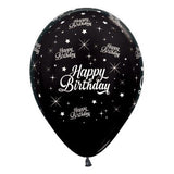 Black Happy Birthday Balloons - The Party Room