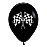 Black Racing Flag Balloons - The Party Room