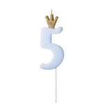 Blue Number 5 Crown Candle - The Party Room