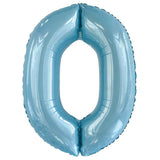 Blue Giant Foil Number Balloon - 0