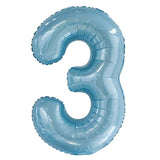 Blue Giant Foil Number Balloon - 3 - The Party Room