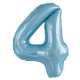Blue Giant Foil Number Balloon - 4 - The Party Room