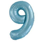 Blue Giant Foil Number Balloon - 9