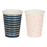 Pink And Navy Baby Shower Cups 8pk - The Party Room